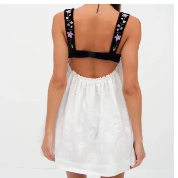 NWT FOR LOVE AND LEMONS LAINEY WHITE EYELET MINI DRESS SIZE S - Picture 3 of 10